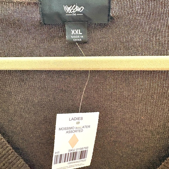 Mossimo Supply Co. Chocolate Brown Lightweight B-Neck Sweater XXL - Picture 2 of 5